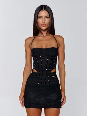 CELESTINE MINI DRESS BLACK