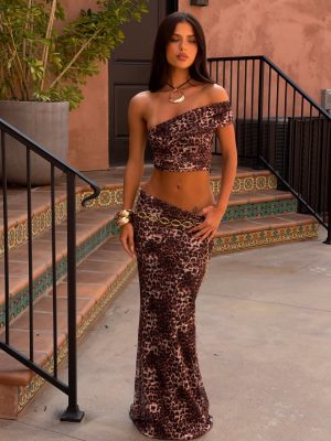 KAYDEE MAXI SKIRT LEOPARD